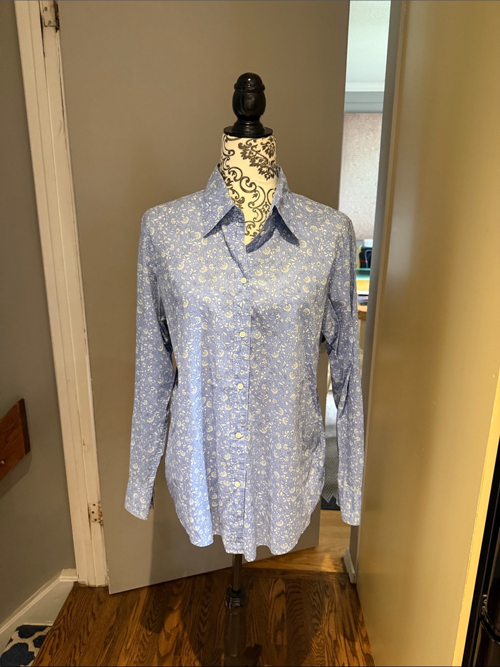GAP Light Blue Paisley Button-Down Shirt